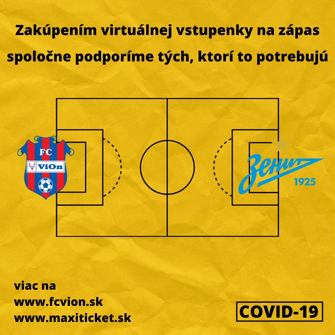 FC ViOn vs. Zenit Petrohrad: kúpou pomôžme tým, ktorí to potrebujú