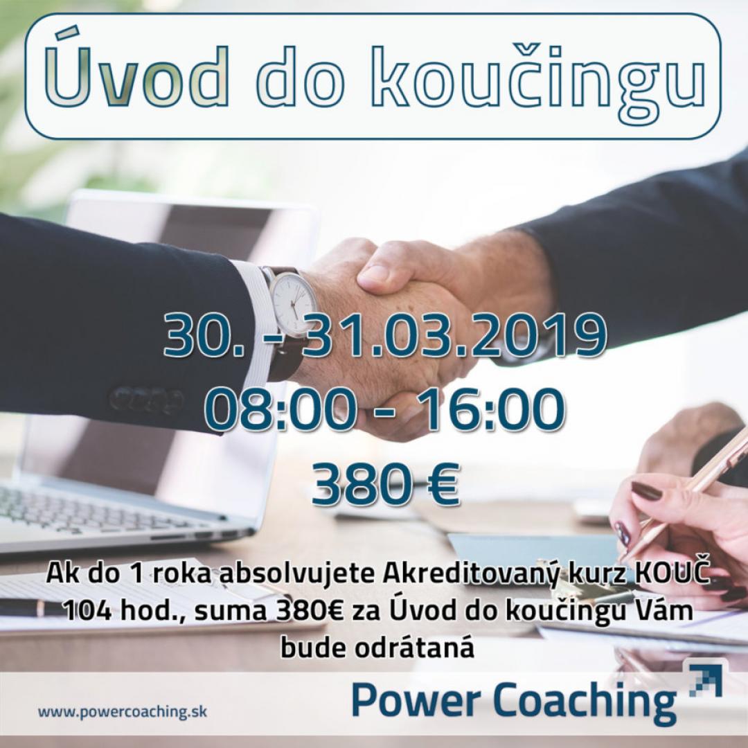 Kurz: Úvod do koučingu 2 dni - 30.03-31.03.2019
