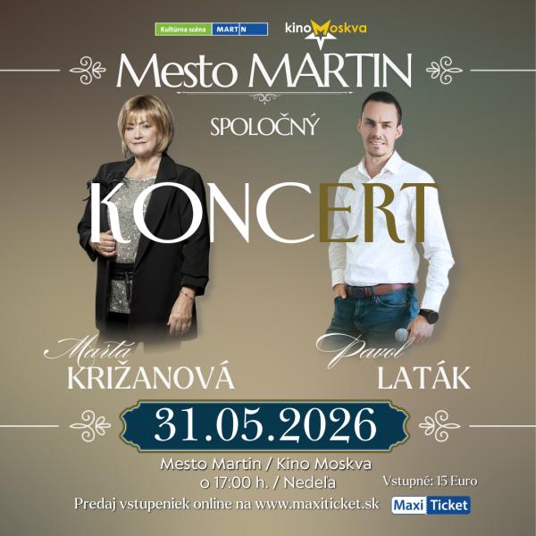 Koncert Pavla Latáka a Marty Križanovej v Martine
