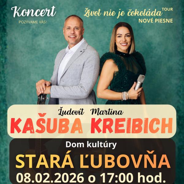 Koncert Ľudovít Kašuba a Martina Kreibich - Stará Ľubovňa