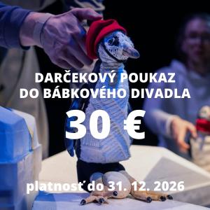 Darčekový poukaz do bábkového divadla 30€