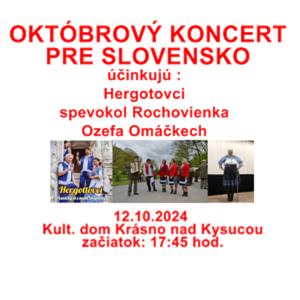 Októbrový koncert pre Slovensko