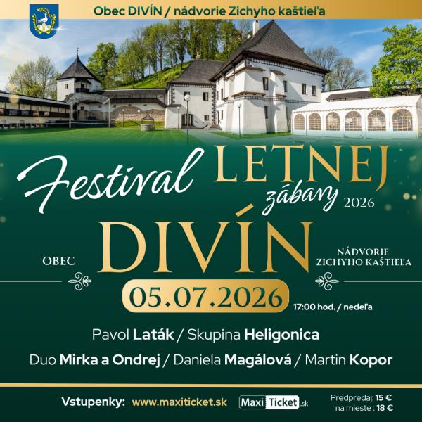Festival letnej zábavy v Divíne 2026 