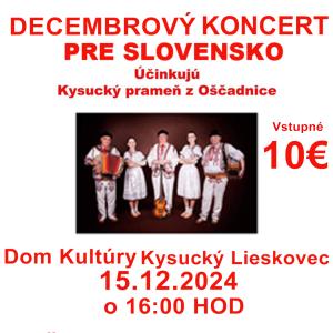 Decembrový koncert pre Slovensko - Kysucký Lieskovec