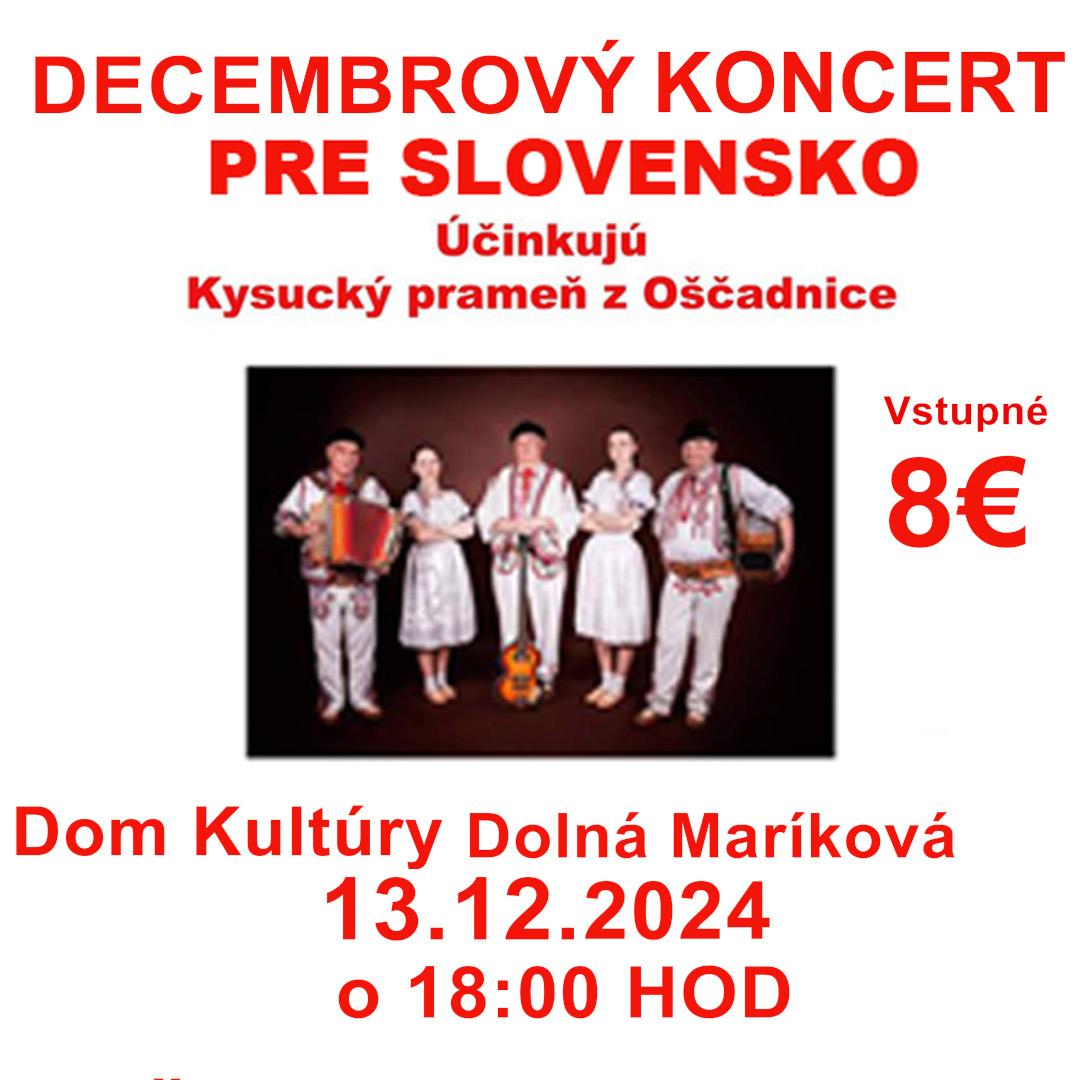 Decembrový koncert pre Slovensko - Dolná Mariková