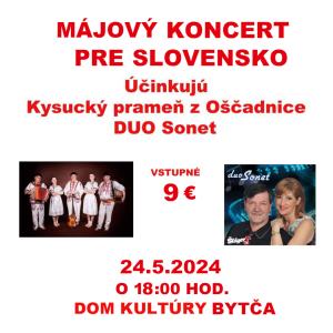 Májový koncert pre Slovensko