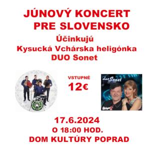 Júnový koncert pre Slovensko