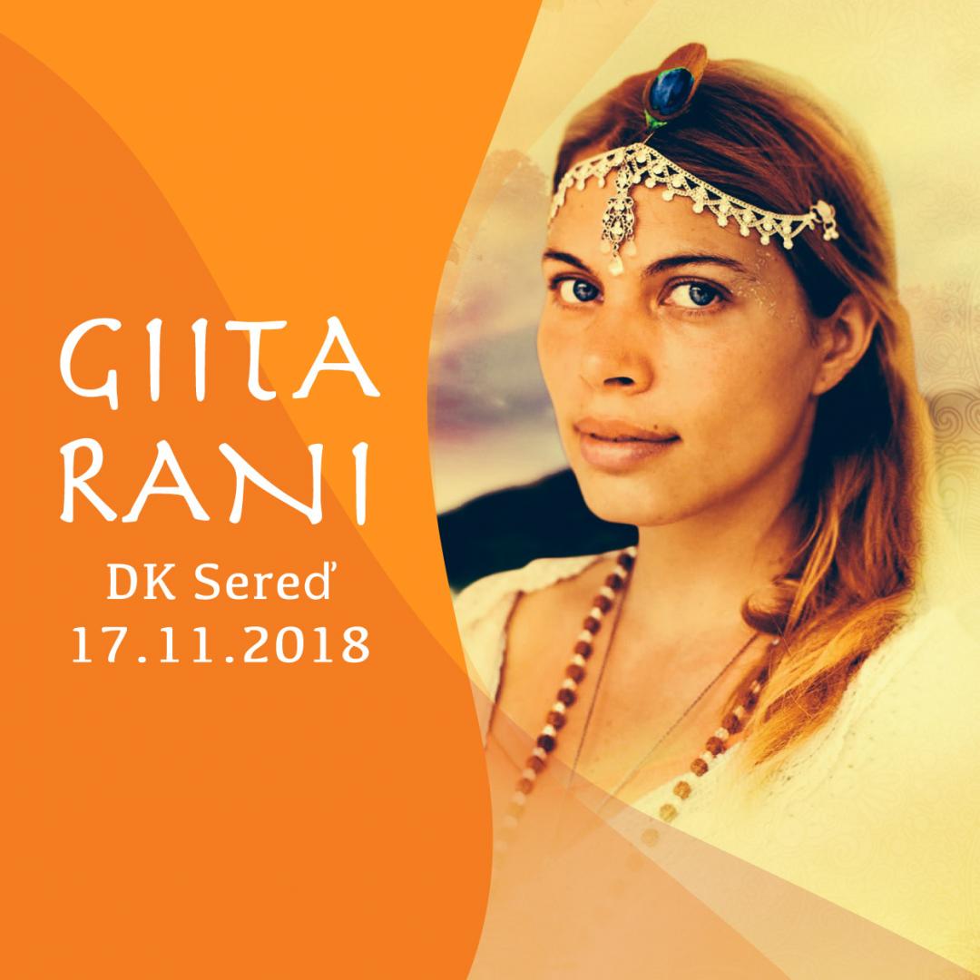 Giita Rani + premiéra filmu Mantra 18.11 o 15:00, Sereď