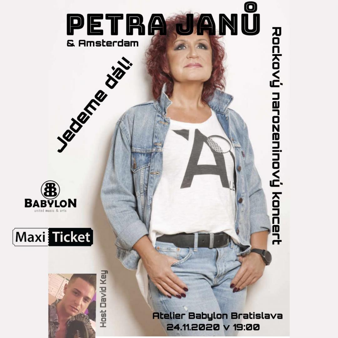 PETRA JANŮ - rockový narodeninový koncert, host David Key / Bratislava