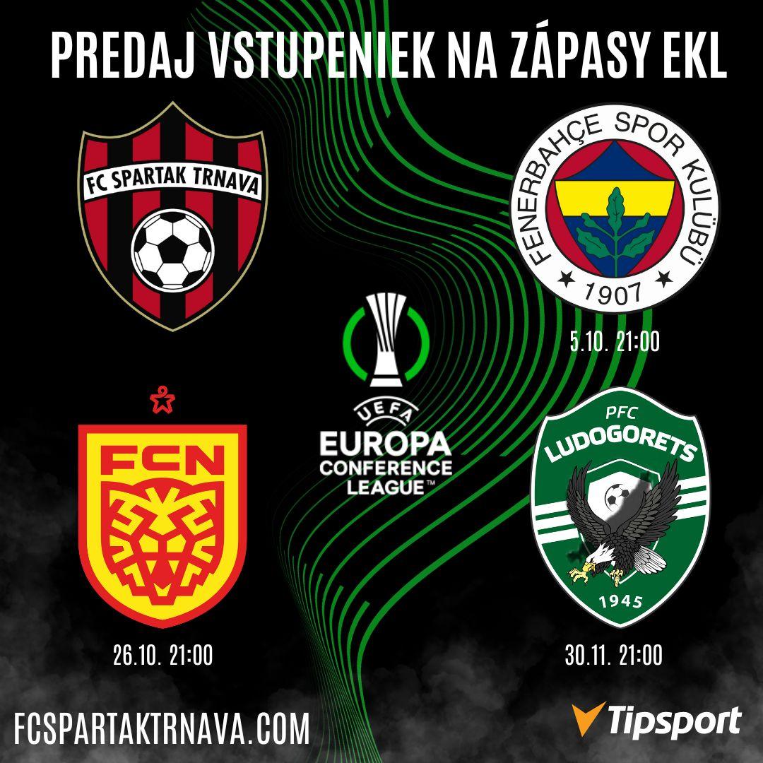 FC Spartak Trnava vs. Fenerbahce Istanbul(5.10), Nordsjaelland(26.10), Ludogorec(30.11)