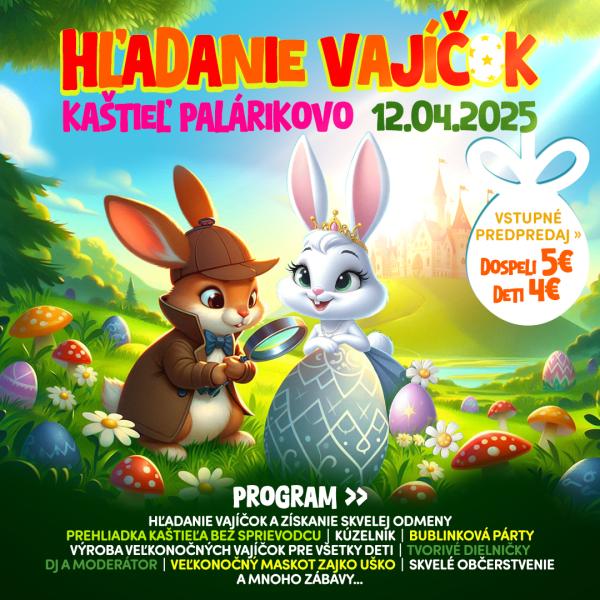 Hľadanie Vajíčok kaštieľ Palárikovo