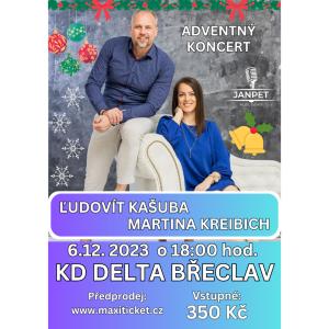Adventný koncert Ľudovíta Kašubu a Martiny Kreibich