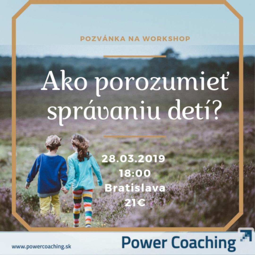 Workshop: Ako porozumieť správaniu detí?
